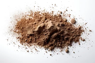 Foto op Canvas path clipping background white isolated rt dust pile dirt explosion agriculture botany brown closeup compost concept construction cultivate digging dry earth © akkash jpg