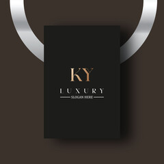 KY logo design vector image