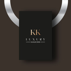 KK logo design vector image