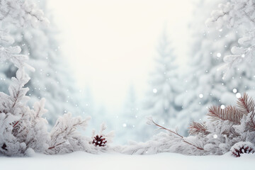 Fototapeta premium christmas tree in the snow