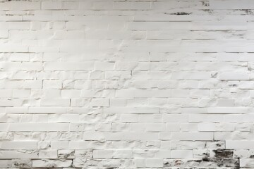 background panoramic Wall brick old painted White texture laundered whitewashed stone mortar surface masonry washed nobody