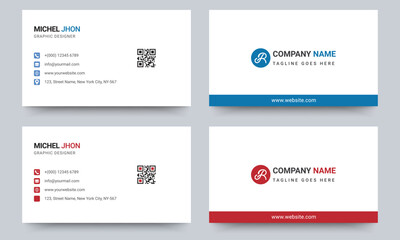 Modern Creative and Clean Business Card Template. simple minimal Business Card layout design.