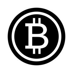 Bitcoin Cryptocurrency Currency concept digital icon vector design template on transparent background