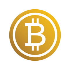 Bitcoin Cryptocurrency Currency concept digital icon vector design template on transparent background