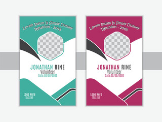 Free vector ID card template with minimalist elements.