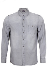 modern sophisticated trendy shirt made of denim material