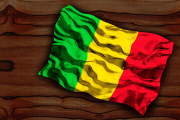 National flag of Mali. Background  with flag of Mali.