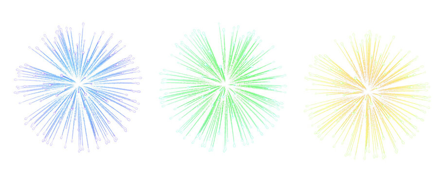 fireworks splash on transparent background