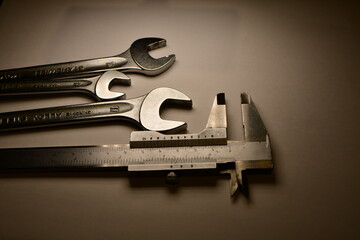 wrench spanner caliper industry metal precision workshop