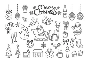 Simple Christmas background, golden geometric minimalist elements and icons. Happy new year banner. Xmas tree, snowflakes, decorations elements. Retro clean concept design - eps 10
