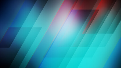 Square and rectangle interconnected shapes in stylish, creative, and vibrant colorful backdrop with smooth blue green gradient abstract background