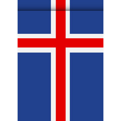 Obraz premium Iceland flag or pennant isolated on white background. Pennant flag icon.