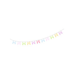 Colorful party flags decorated at parties, gatherings, celebrations.