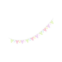 Colorful party flags decorated at parties, gatherings, celebrations.