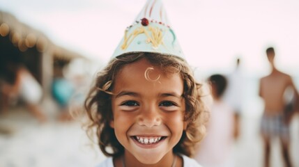 A little boy's birthday bash at the beach is a celebration of joy.
