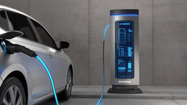 EV Charging Station, Clean energy filling technology, Electric car charging