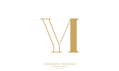 MY, YM, Abstract Letters Logo Monogram