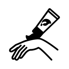 Solid black icon for Hand lotion