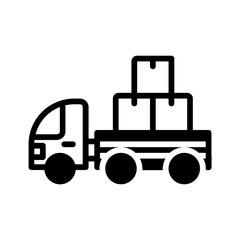 Solid black icon for Freight