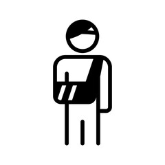 Solid black icon for Injury