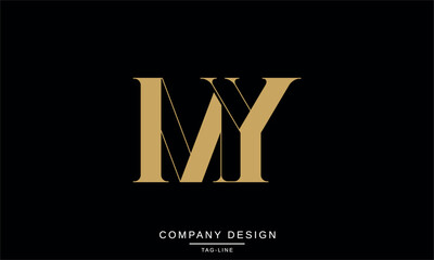 MY, YM, Abstract Letters Logo Monogram