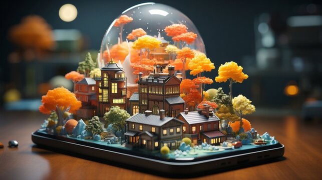SeasonSpan Weather: 3D Illustrations of Mobile Apps Bringing All-Season Real-Time Forecasts and Year-Round Updates