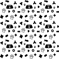 pet food seamless pattern background. seamless pattern of cat food. packaging pets food. kitten food pattern background. kitten food pattern.
