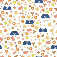 vector pet food seamless pattern background. seamless pattern of cat food. packaging pets food. kitten food pattern background. kitten food pattern.