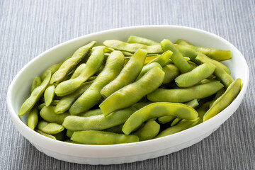 枝豆の塩ゆで。

