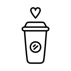 Coffee icon. Coffee drink love icon