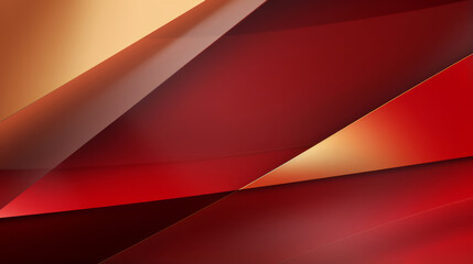 Abstract red and gold geometric shapes on modern festive background