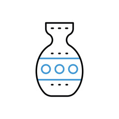  Vase icon vector stock illustration