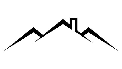 Logo roofing materials for roof cottage house, roof chimney attic