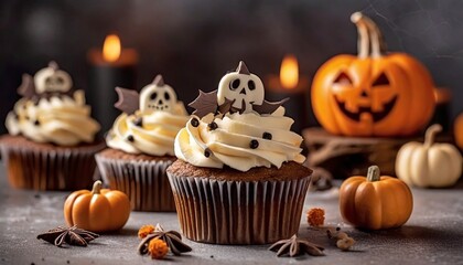 Halloween or Autumn Themed Cupcake