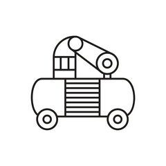 Air compressor icon design. isolated on white background. vector illustration