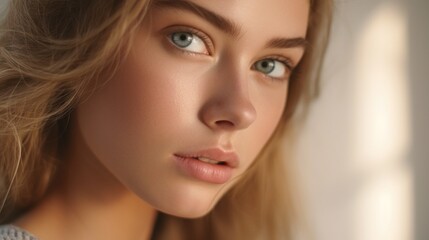 Obraz premium Delicate features exude an ethereal and enchanting vibe.