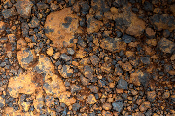 Closeup view of stones