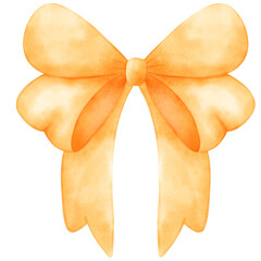 Watercolor ribbon, bow