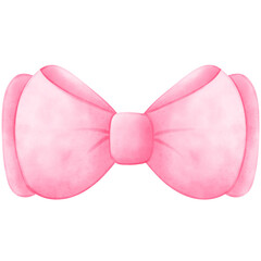 Fototapeta premium Watercolor ribbon, bow