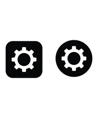 gear button icon, vector best flat icon.