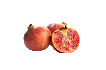 isolated pomegranate on white background