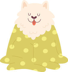 Dog Sleeping In Blanket