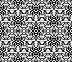 Abstract Seamless Geometric Black and White Pattern.