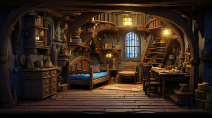 Interior of Small Elf or Dwarf House