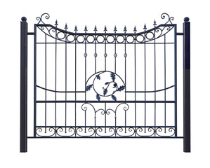 Fence with forged leaves