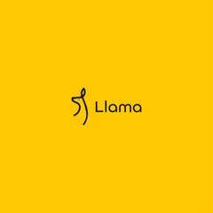 Llama Minimalist Logo Design © ahsandesignns