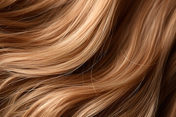 A close-up of hair strands with breakage and split ends, reflecting the concept of hair health. Generative Ai.
