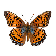 Butterfly photograph isolated on white background