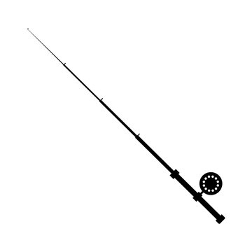 Fishing rod icon vector. Fishing illustration sign. Fish symbol or logo.