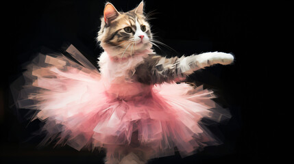 Cat Ballerina Dancer